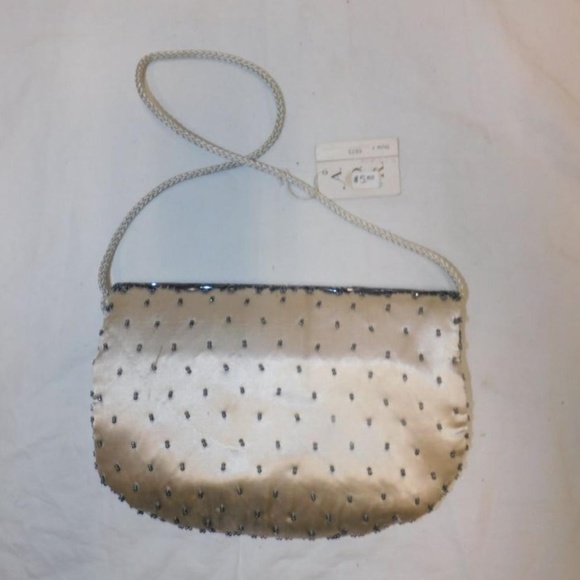 NEW with tags - Embellished Silver Crossbody Wallet by ADR with Silver Chain - Picture 2 of 3